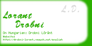 lorant drobni business card